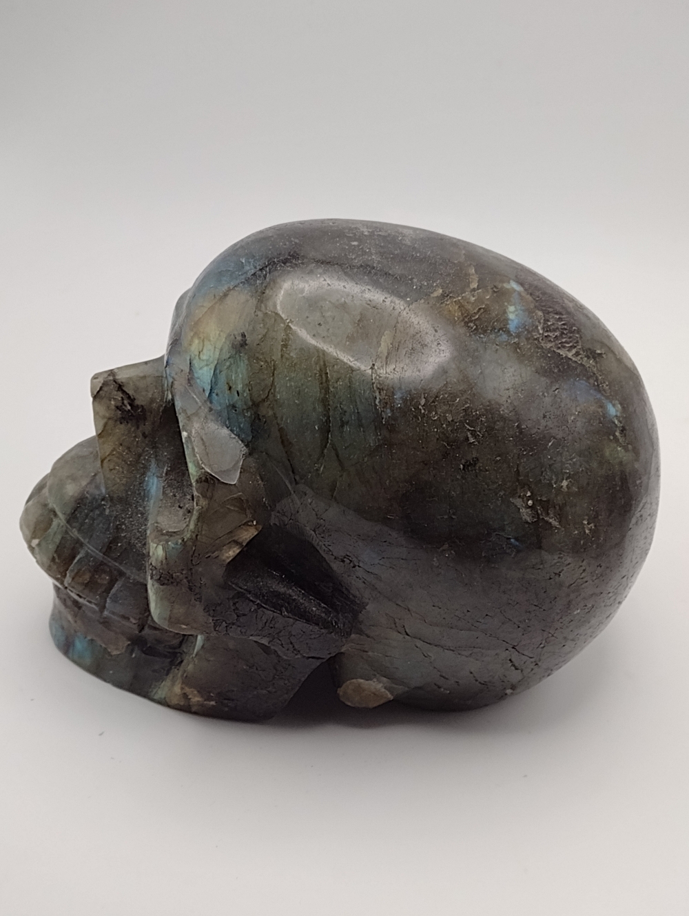 Labradorite Skull Sculpture - Handcarved In Mexico - Picture 5 of 9